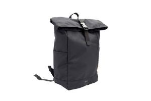 Recycle Bags rolltop backpack ZWART: 26 x 14 x 56 cm
