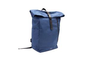 Recycle Bags rolltop backpack BLAUW: 26 x 14 x 56 cm